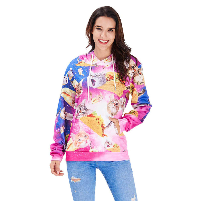 Pink Taco Cat Hoodie