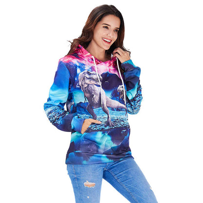 Galaxy Dinosaurus Grappige Hoodie