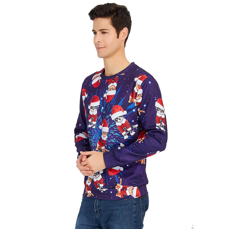 Space Cat Ugly Christmas Sweater