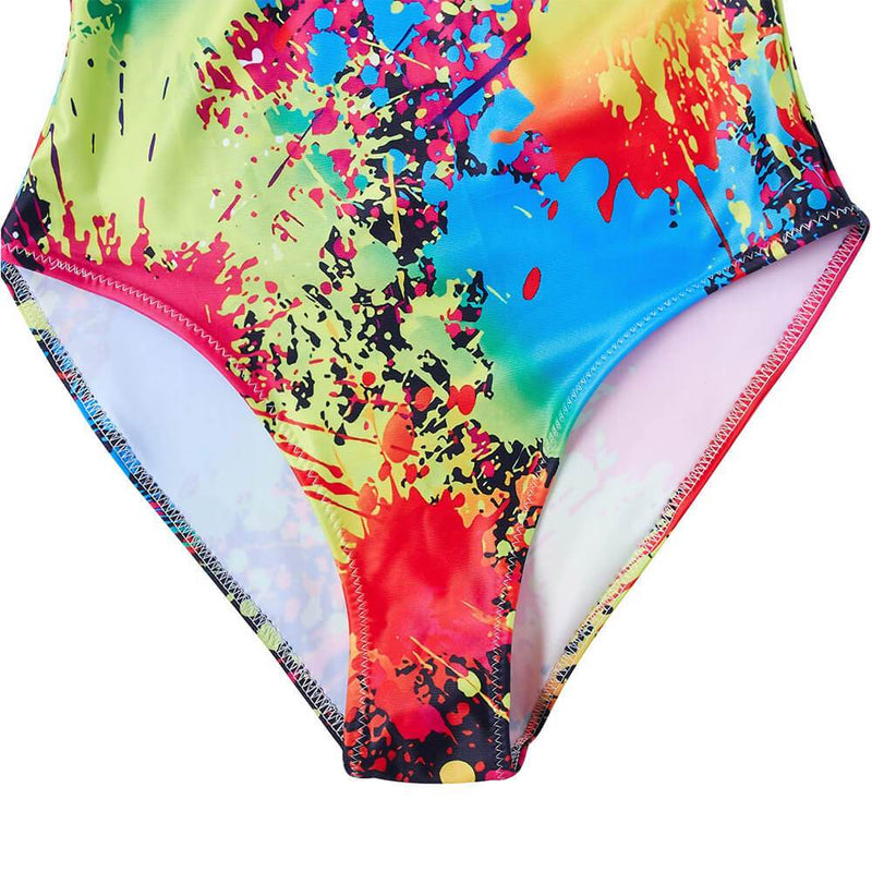 Paint Splatter Ugly One Piece Bathing Suit