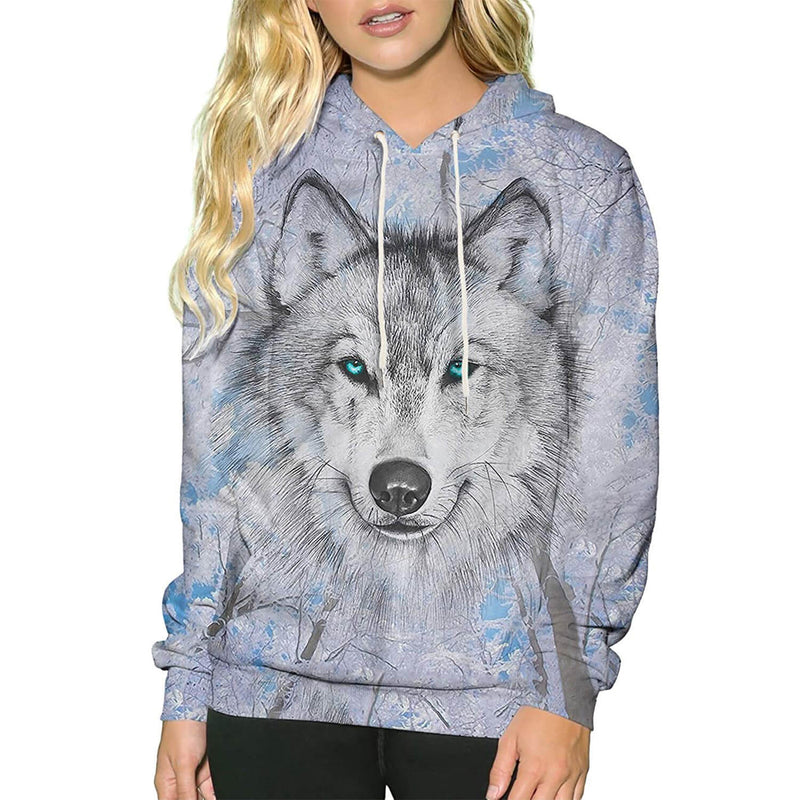 Blue Eyes Wolf Hoodie