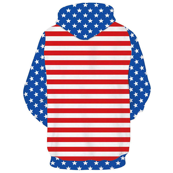 American Flag Blue Hoodie