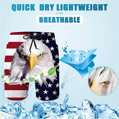 Lustige Badehose mit amerikanischer Flagge und Adler