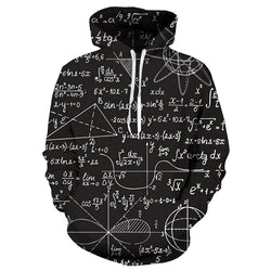 Black Math Prints Hoodie