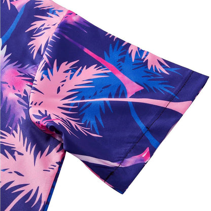 Palme Blau Lustiges Hawaiihemd