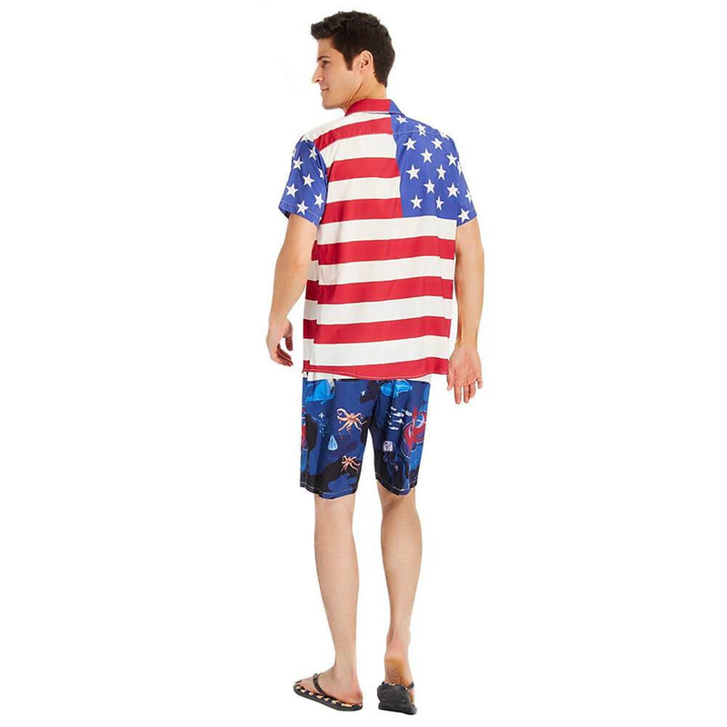 American Flag Funny Hawaiian Shirt