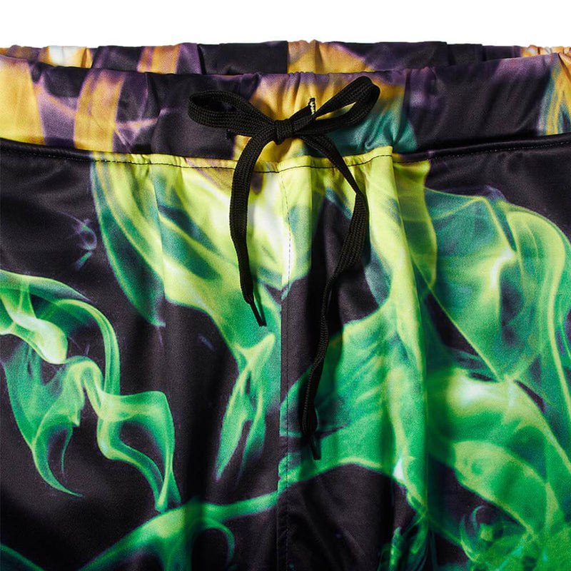 Graphic Colorful Fire Smoke Joggers