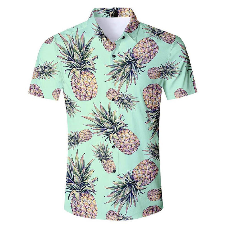 Green Pineapple Ugly Hawaiian Shirt