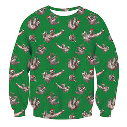 Kung Fu Sloth Ugly Christmas Sweater