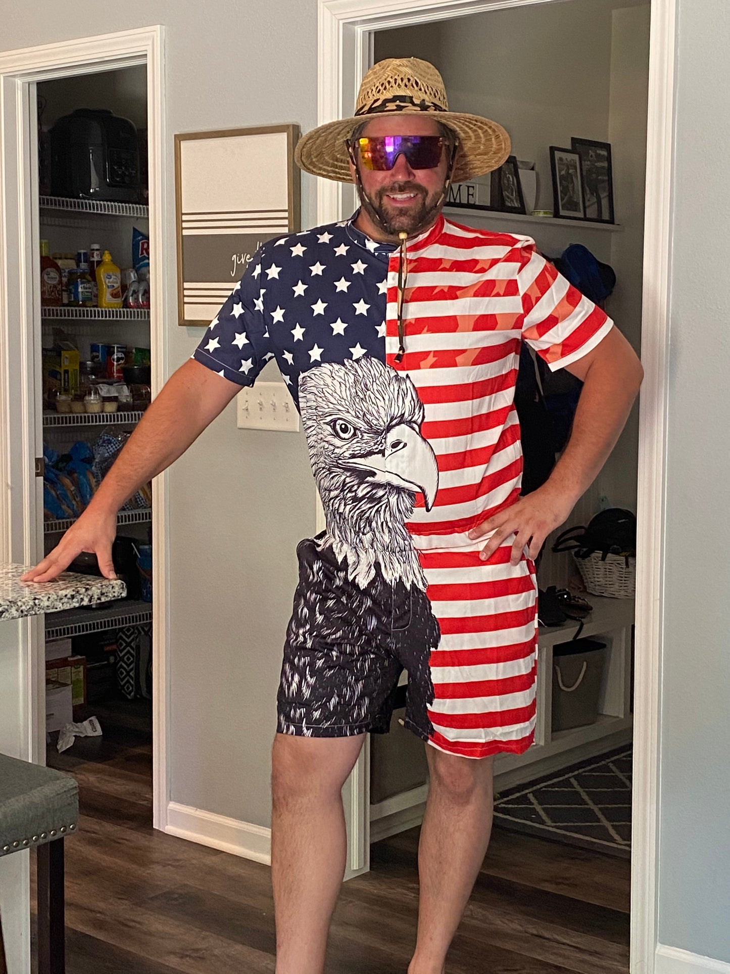 Amerikaanse vlag adelaar mannelijke romper