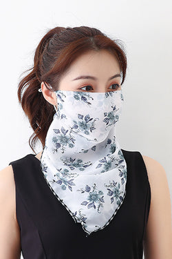 Begonia Flowers Bandana Scarf With Ear Loops