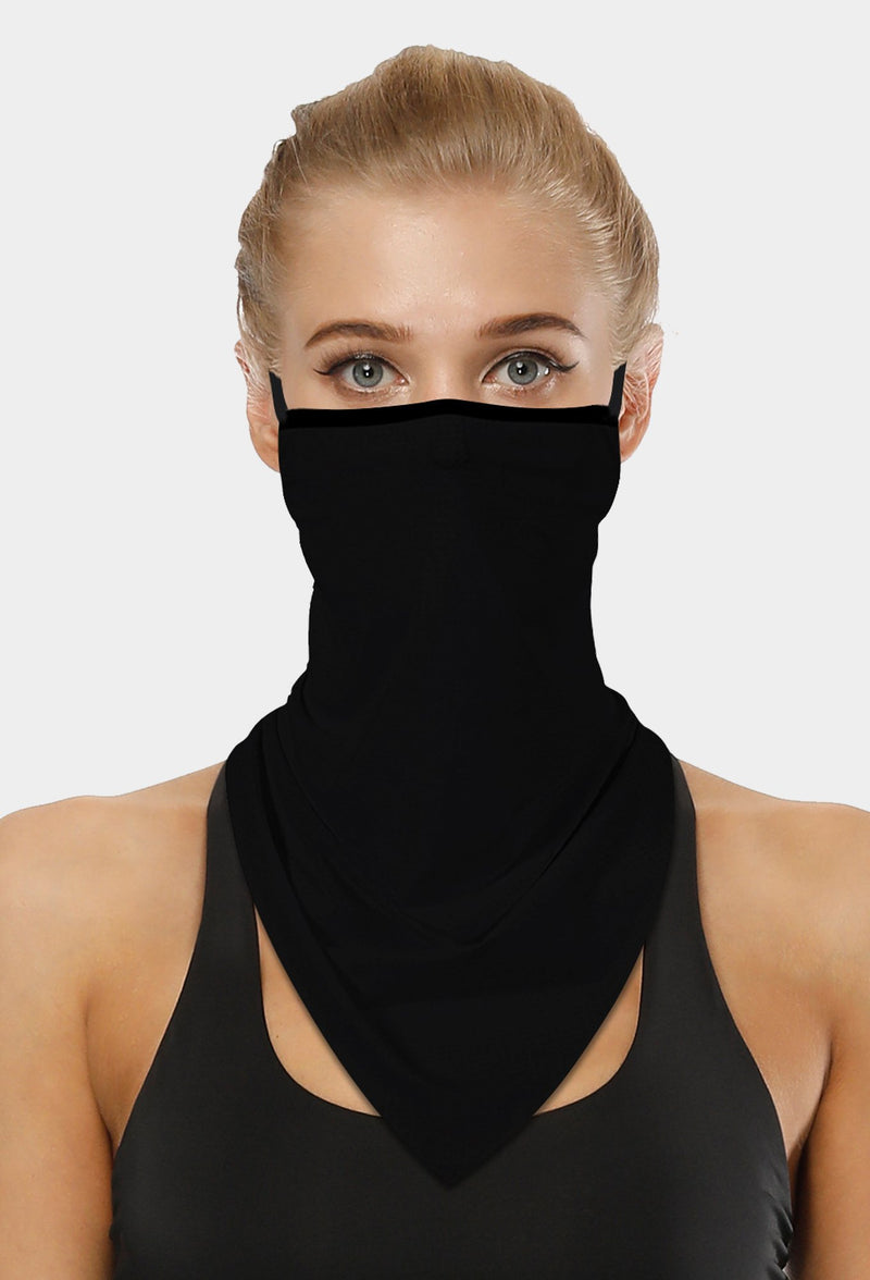 Black Face Scarf With Earloops