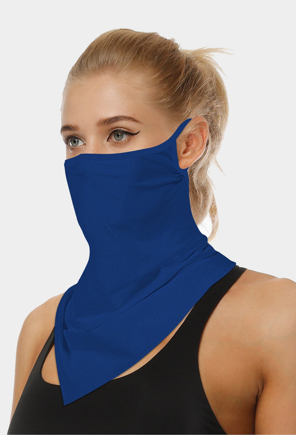 Blue Face Bandana With Earloops