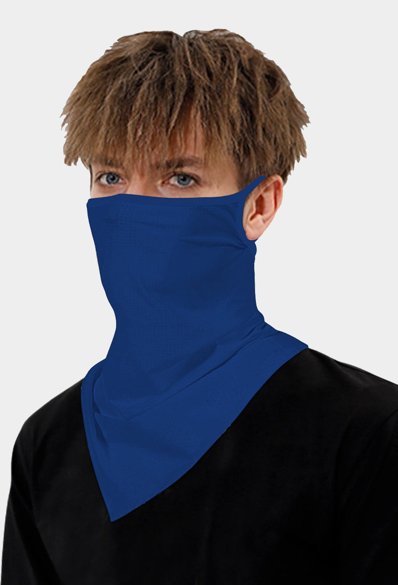 Blue Face Bandana With Earloops