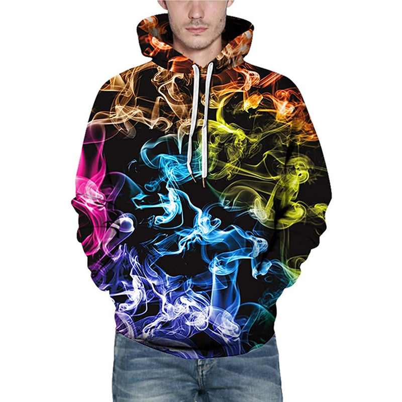 Orange Colorful Smoke Funny Hoodie