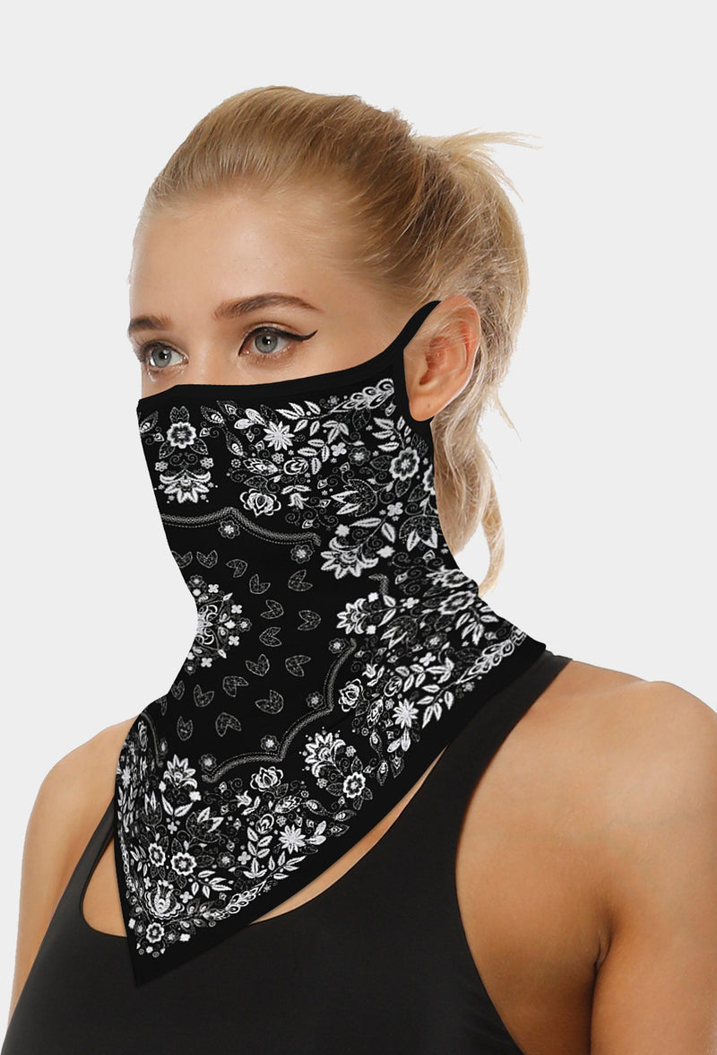 Flowers Bandana Mask With Earloops