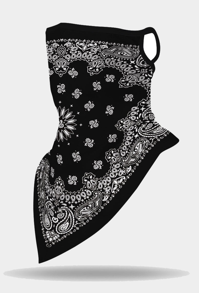 Paisley Face Bandana With Earloops