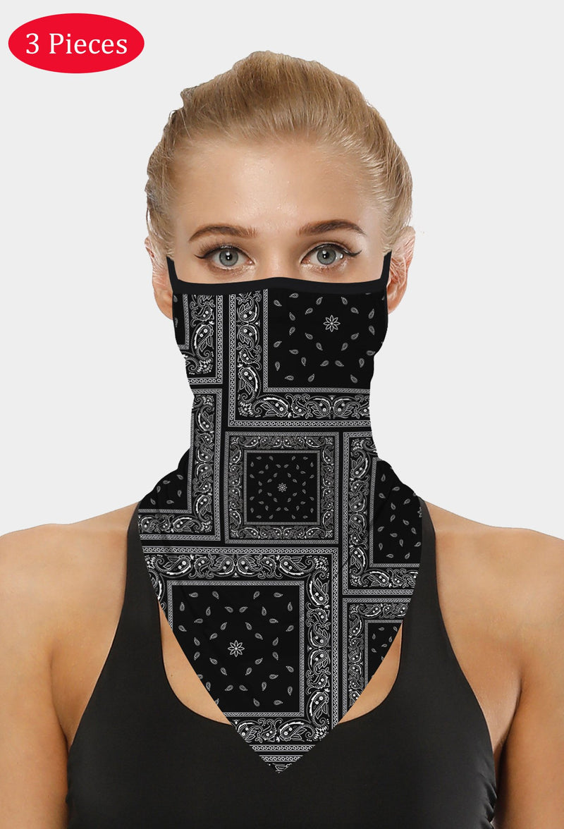 Square Face Bandana With Earloops