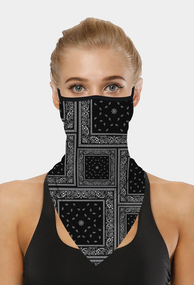 Square Face Bandana With Earloops