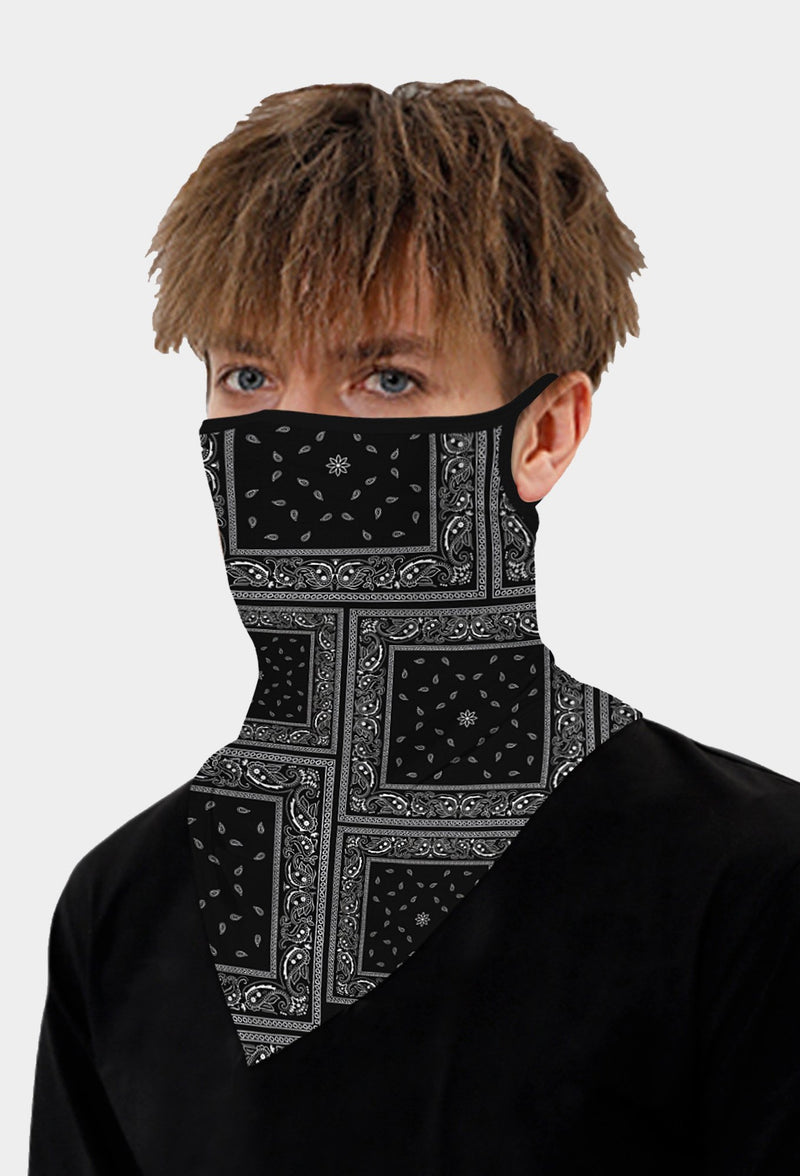 Square Face Bandana With Earloops