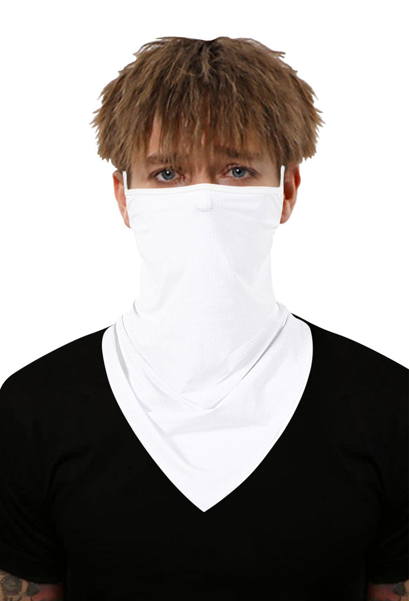 White Face Scarf With Earloops