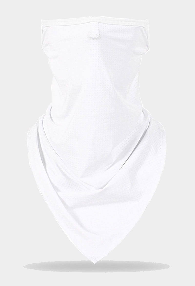 White Face Scarf With Earloops