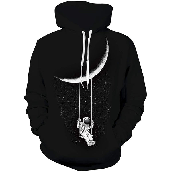 Black Astronaut Funny Hoodie