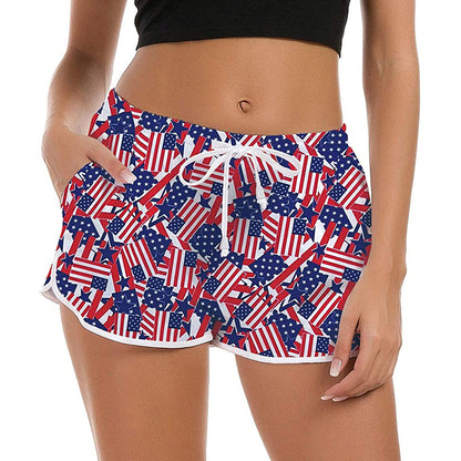Lustige Boardshorts mit USA-Flagge für Damen