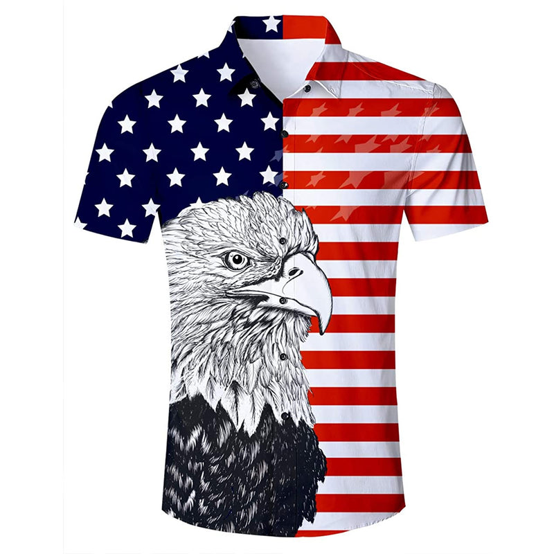 American Flag Eagle Funny Hawaiian Shirt