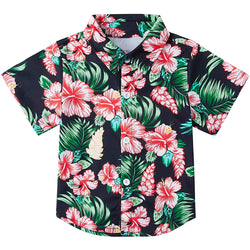 Hawaii Floral Funny Toddler Hawaiian Shirt