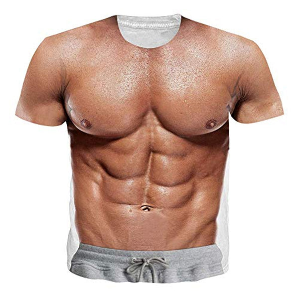 Bare Muscle with Pants Funny T Shirt