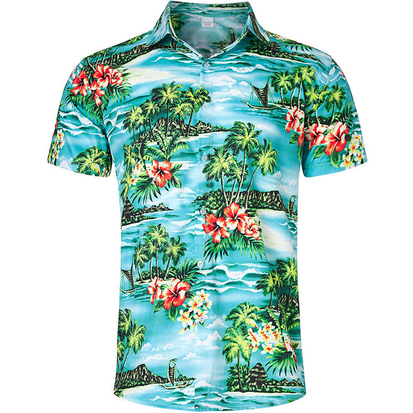 Hawaii Island Tree Funny Hawaiian Shirt