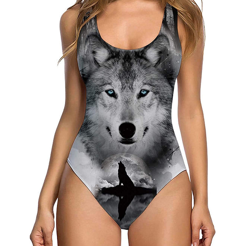 Wolf Funny One Piece Swimsuit