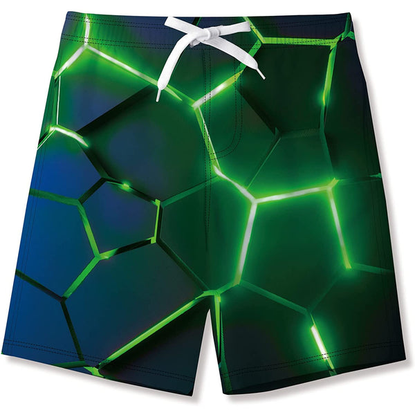 Green Crack Funny Boy Swim Trunk