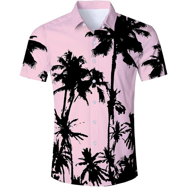 Pink Palm Tree Funny Hawaiian Shirt