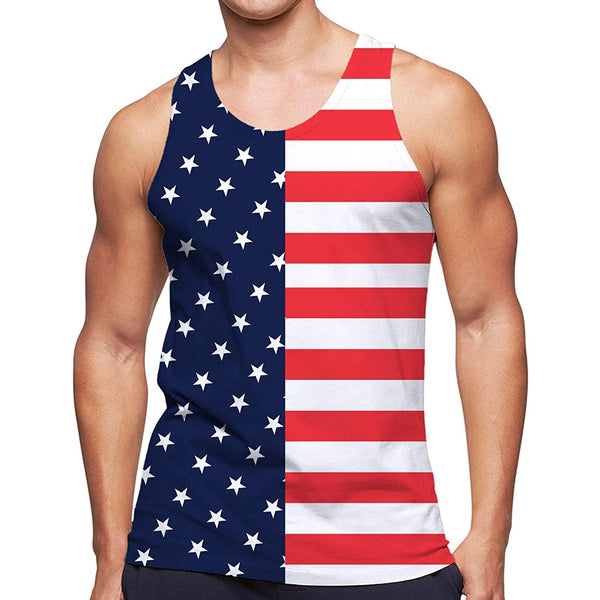 Navy American Flag Funny Tank Top