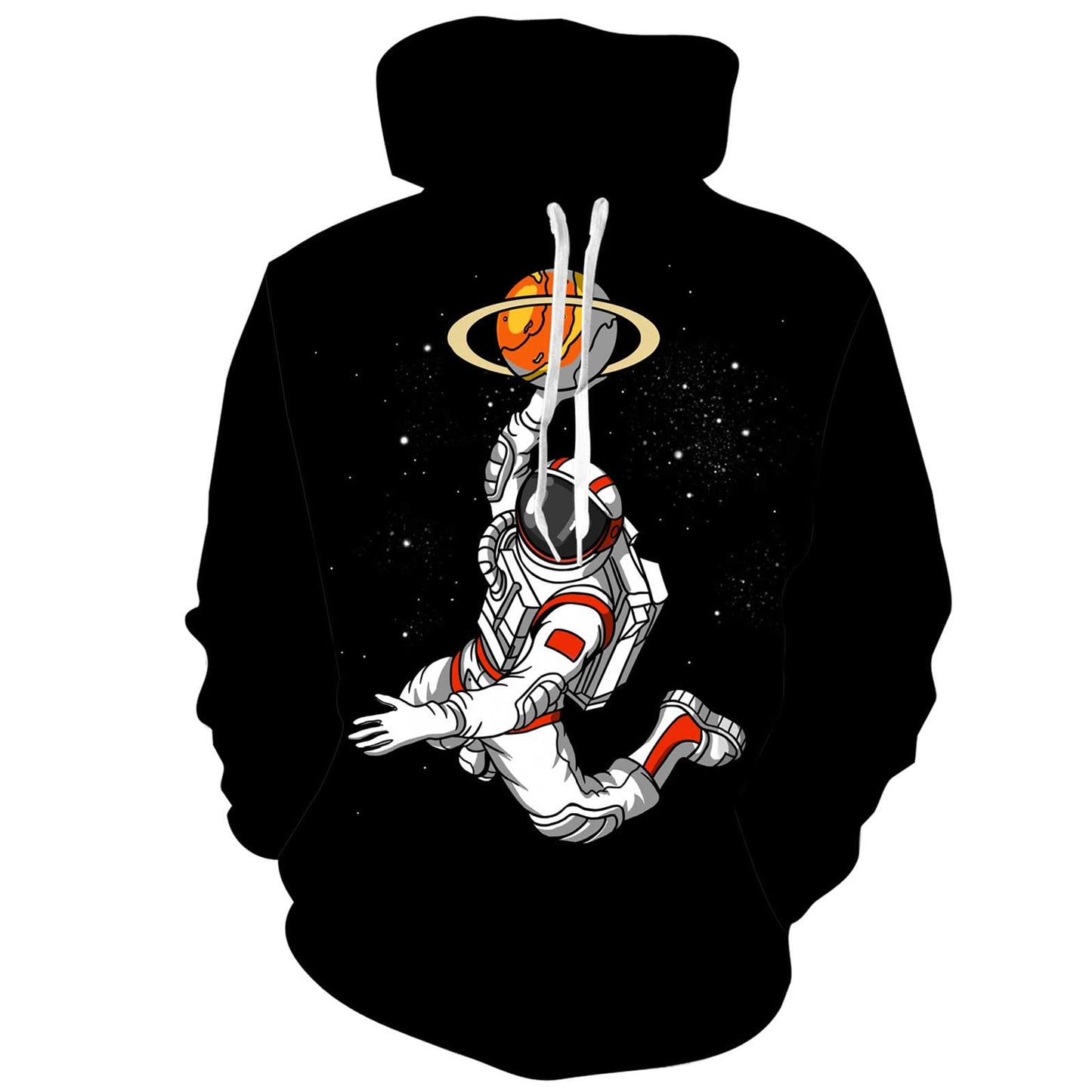 Astronaut Weltraum Basketball Lustiger Kapuzenpullover