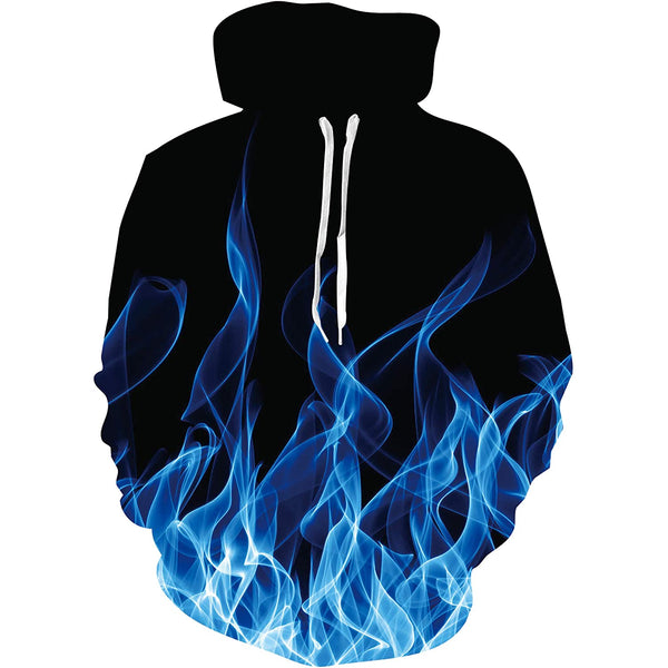 Blue Flame Funny Hoodie