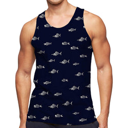 Hai Dunkelblau Lustiges Tank Top