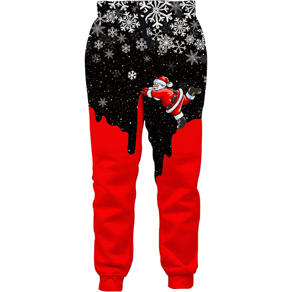 Christmas Snow & Santa Claus Funny Sweatpants