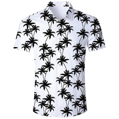 Wit Palmboom Grappig Knoop Shirt