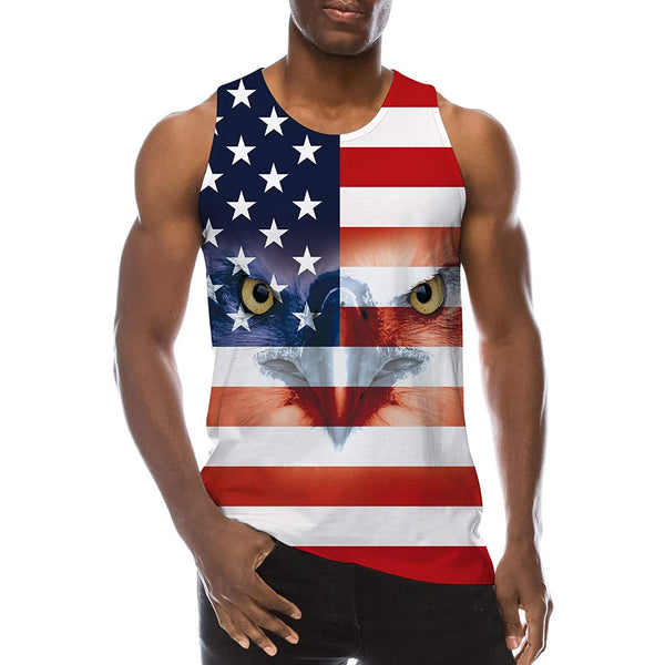 American Flag Eagle Funny Tank Top