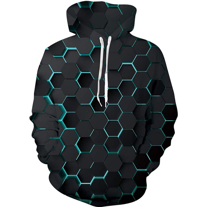 Blue Honeycomb Funny Hoodie