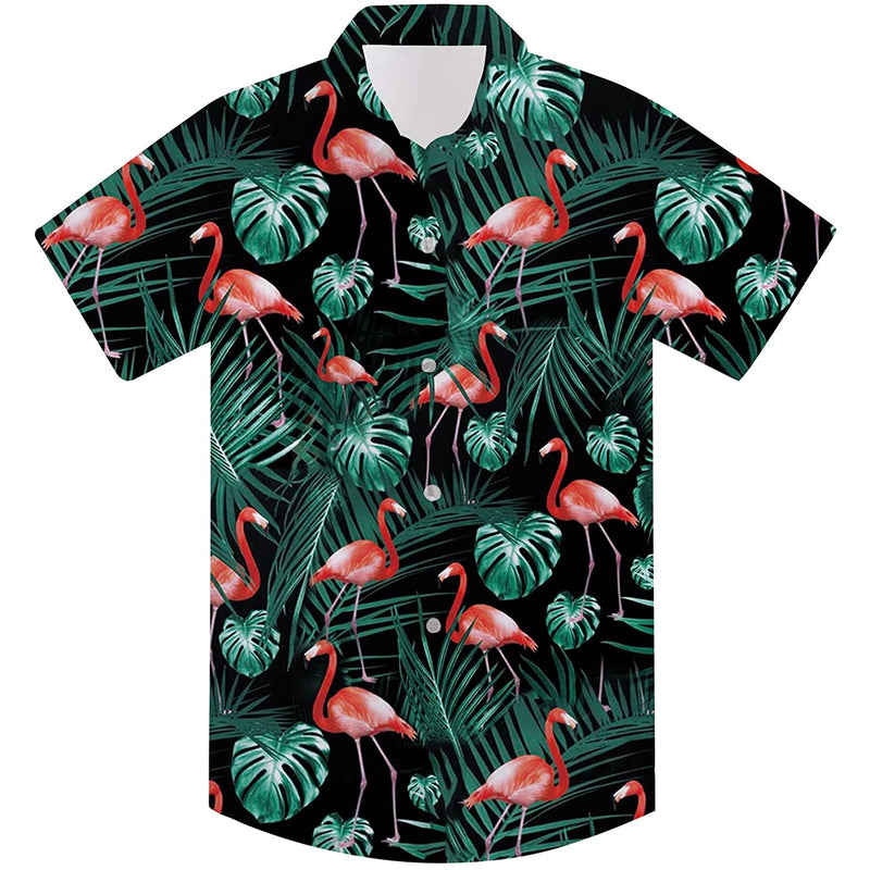 Leaf Flamingo Funny Toddler Hawaiian Shirt