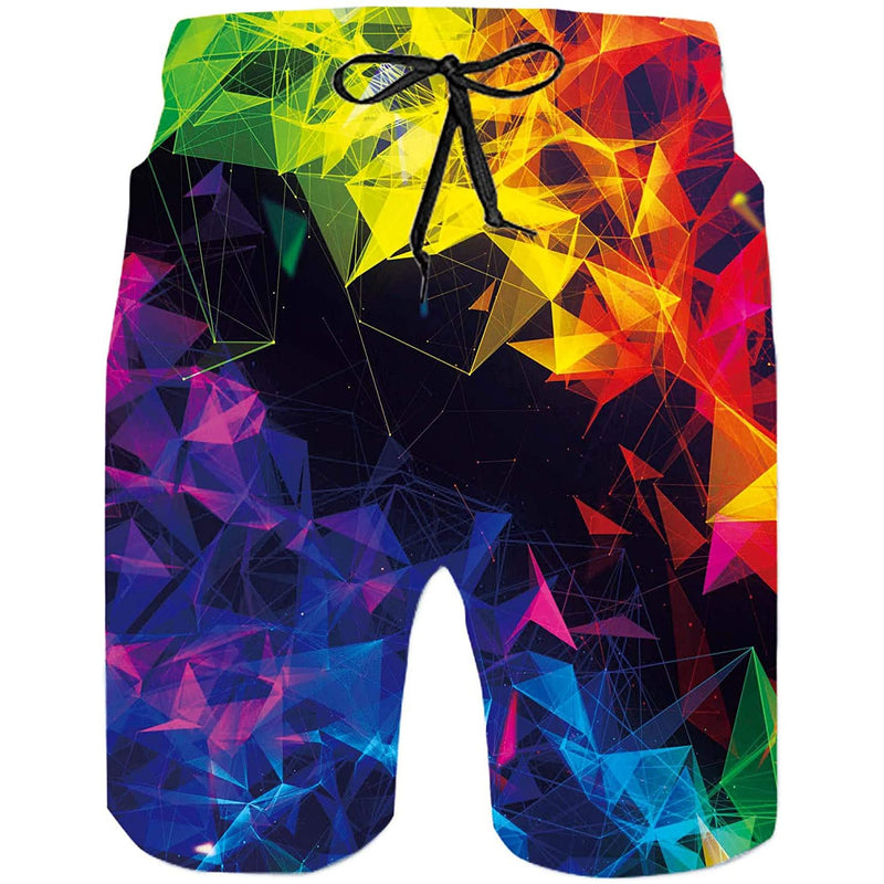 Colorful Diamond Funny Swim Trunks