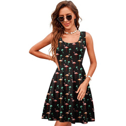 Flamingos Palm Tree Funny Dress for Women