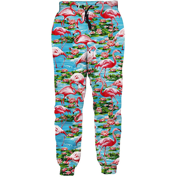 Pink Flamingo Funny Sweatpants