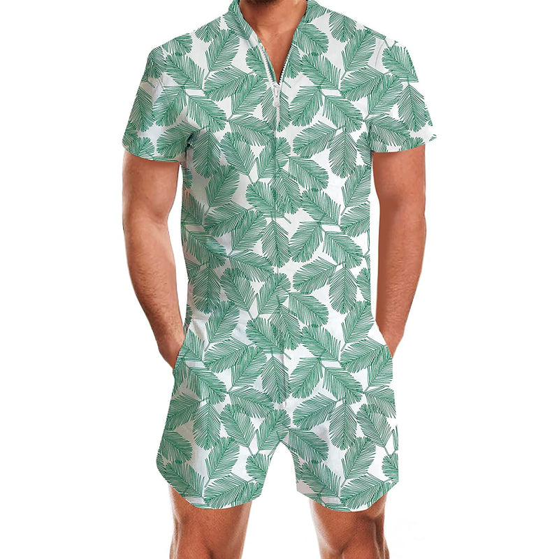 Hawaiian Leaves Male Romper