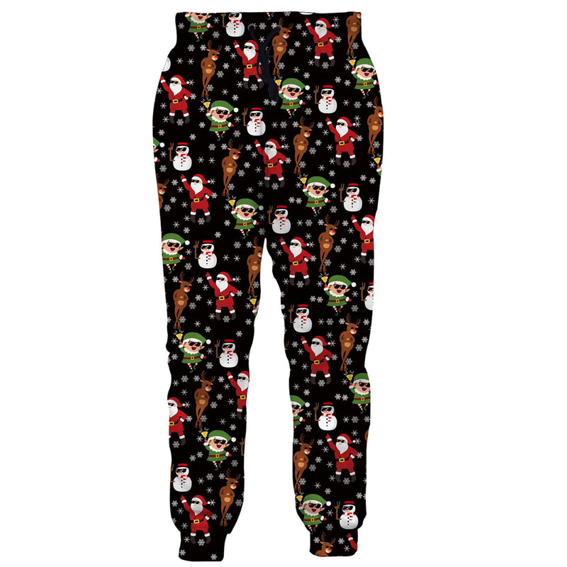 Santa Reindeer Christmas Funny Sweatpants