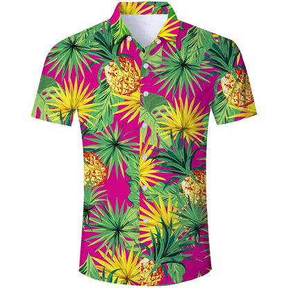Blatt Ananas Lustiges Hawaiihemd
